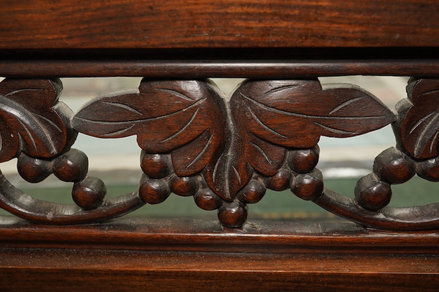 A Chinese enamelled porcelain and hongmu framed table screen, Republic period